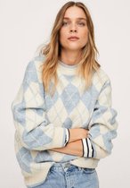Mango Trui Gebreide Trui Met Ruiten 17097707 50 Dames Maat - XXS