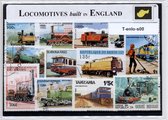 Locomotieven gebouwd in Engeland – Luxe postzegel pakket (A6 formaat) : collectie van verschillende postzegels van Engelse locomotieven – kan als ansichtkaart in een A6 envelop - authentiek cadeau - kado - kaart - Engelse - Britse - Engels - trein