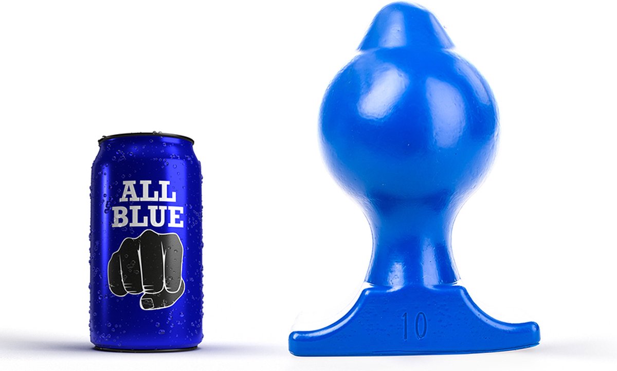 All Blue Buttplug 18 x 10 cm - blauw