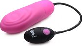 XR Brands Pulsating Rechargeable Silicone Bullet pink