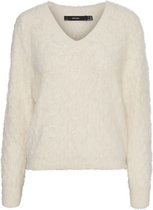 VERO MODA  Poilu V-Neck Blouse Boo Birch BEIGE M