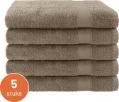 EM Bath Handdoeken – Taupe – 50 x 100 cm – Set van 5