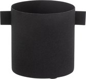 Bloempot - flowerpot round iron black small - black - 16x11x12