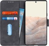 KHAZNEH Google Pixel 6 Pro Hoesje Vintage Wallet Book Case Zwart