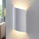 Lindby - LED wandlamp - 2 lichts - gips - H: 21 cm - wit - Inclusief lichtbronnen