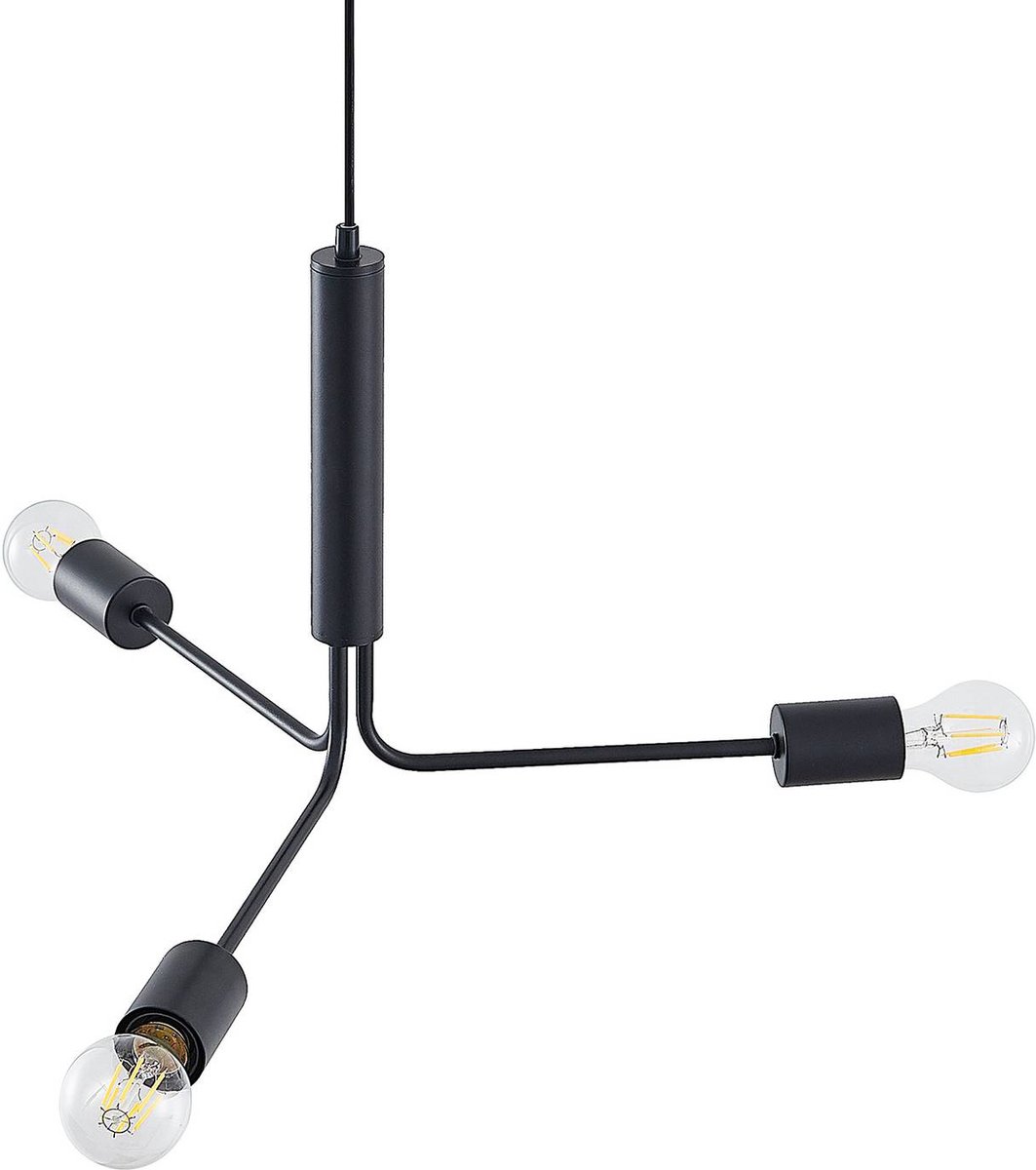 Plafondlamp Elba 30cm drie fittingen zwart/goud