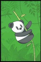 Walljar - Bamboe Panda - Muurdecoratie - Poster
