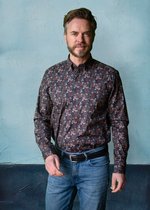 GCM blouse/overhemd navy/terra print - maat XXL