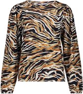 Geisha T-shirt Top Print 2941 Black/caramel Combi Dames Maat - XL
