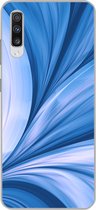 Geschikt voor Samsung Galaxy A70 hoesje - Blauw - Abstract - Design - Siliconen Telefoonhoesje