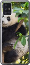 Geschikt voor Samsung Galaxy A52 5G hoesje - Panda - Dier - Boom - Siliconen Telefoonhoesje