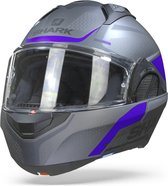 SHARK EVO GT ENCKE Motorhelm Systeemhelm MAT Antraciet blauw Zwart - Maat L