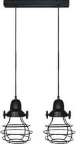 Hanglamp  - unieke verlichting -  2 spot  - gloeilamp model - trendy  -  H120cm
