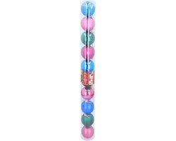 Christmas Gifts Kerstballen Set - Kunststof - Ø6 cm - Multicolor - 10 stuks - Onbreekbaar