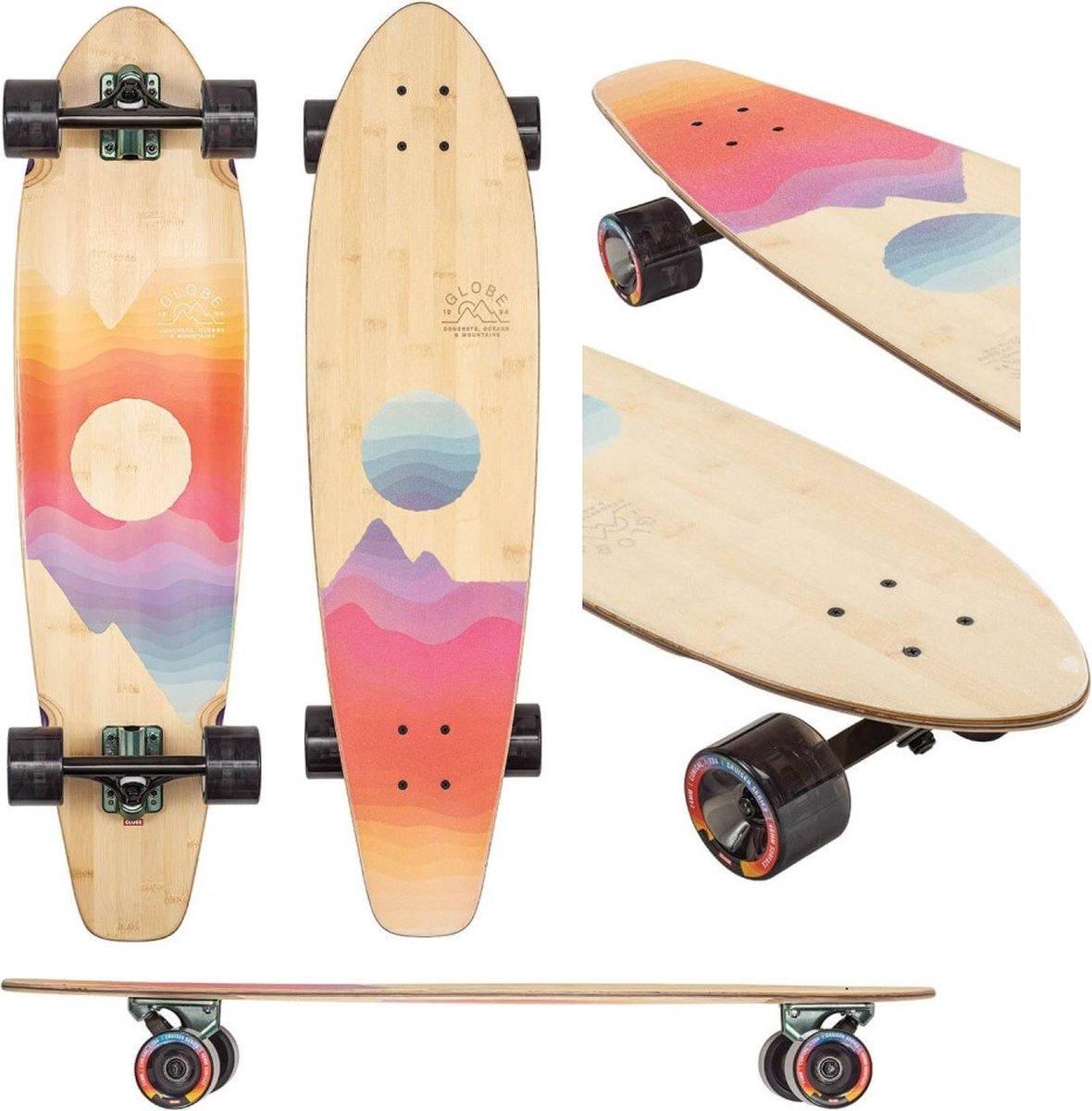 GLOBE Longboard Arcadia Bamboo/Mountains Multicolor