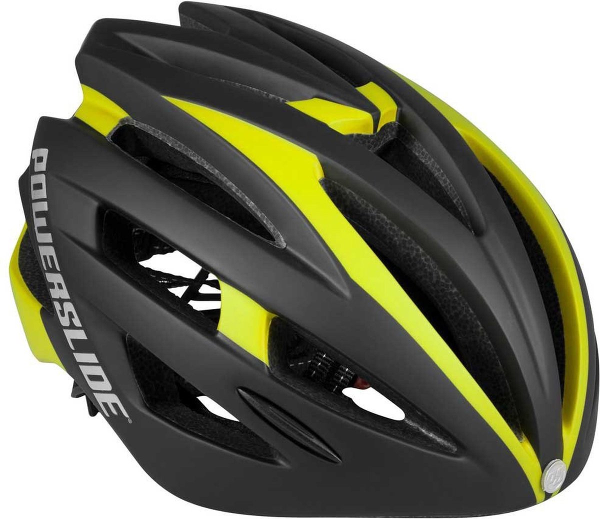 Powerslide Race attack Helm met achterlicht ML Geel