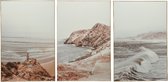 Foto schilderij zee strand golven - zeezicht - groot - geprint op MDF - 60x90 cm