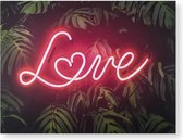 Art for the Home - Canvas - Tropical Neon Love - 60x80cm