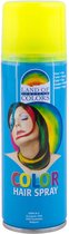 Carnaval verkleed haar verf/spray fluor geel 111 ml