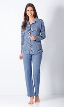 Warme bloemen dames doorknoop pyjama