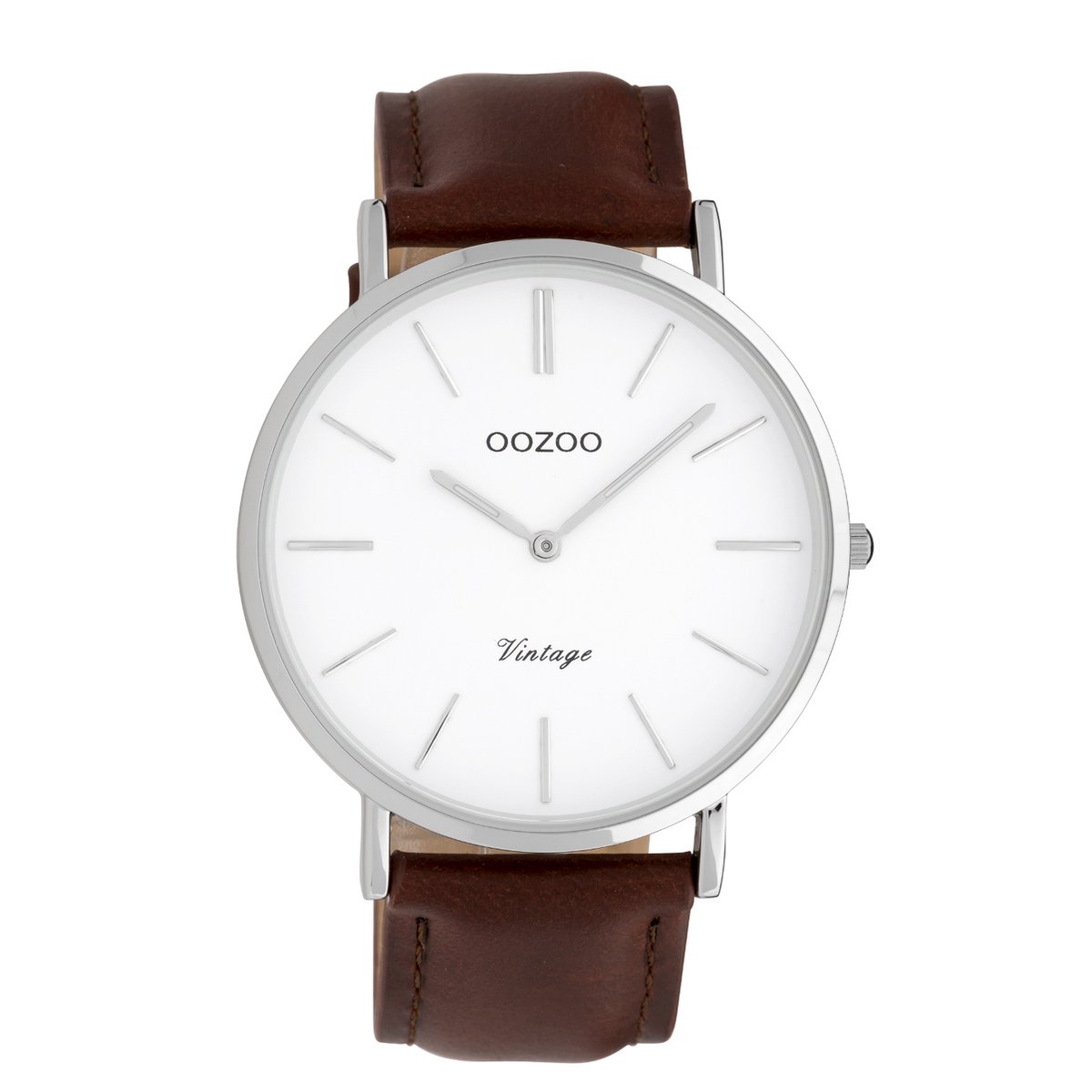 OOZOO Vintage Bruin/Wit horloge (40 mm) - Bruin