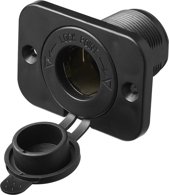 ProPlus Inbouwdoos sigarettenaansteker - stofdichte afsluitdop - 12V/24V - zwart