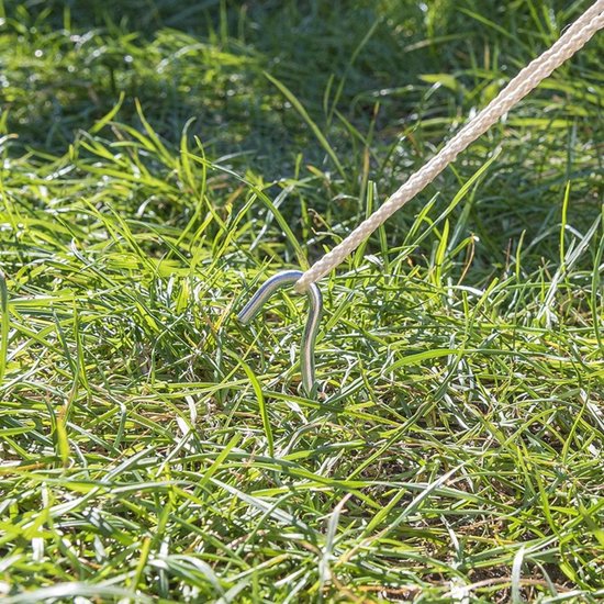 10x grondpennen/tentharingen metaal met open oog 25 cm - Rotspennen van FunQle — afbeelding 2