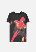 Marvel SpiderMan Kinder Tshirt - Kids 134 - Zwart