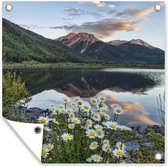 Tuinposters Crystal Lake Amerika - 50x50 cm - Tuindoek - Buitenposter