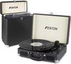 Platenspeler - Fenton RP115C platenspeler met Bluetooth, auto-stop, USB en bijpassende platenkoffer - Zwart
