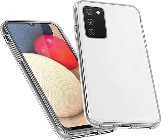 Coque Samsung A02 - Protecteur d'écran Samsung A02 5G - Coque Samsung Galaxy A02 Transparente 360 (Avant et Arrière) + Protecteur d'écran en Siliconen