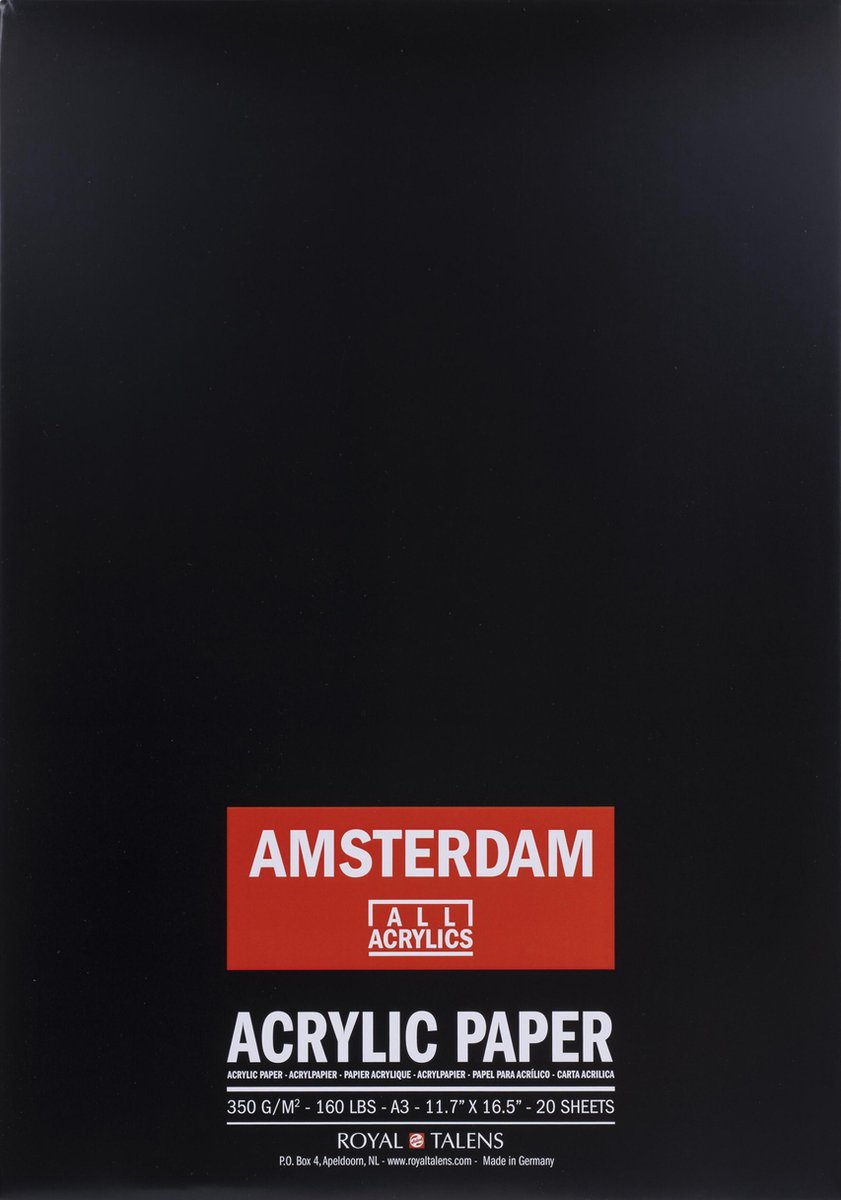 Amsterdam Acrylpapier | 42 x 29,7 cm (A3), 350 g, 20 vellen - Amsterdam