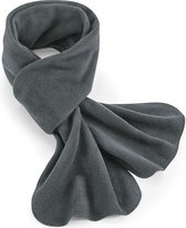 Warme fleece winter sjaal donkergrijs voor volwassenen - Gemaakt van 100% gerecycled polyester