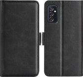Samsung Galaxy M52 Hoesje - MobyDefend Luxe Wallet Book Case (Sluiting Zijkant) - Zwart - GSM Hoesje - Telefoonhoesje Geschikt Voor: Samsung Galaxy M52