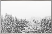 JUNIQE - Poster met kunststof lijst Winter In the Mountains -40x60