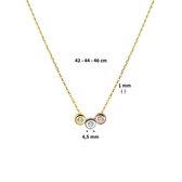 Collier Tricolor Zirkonia 42 - 44 - 46 Cm