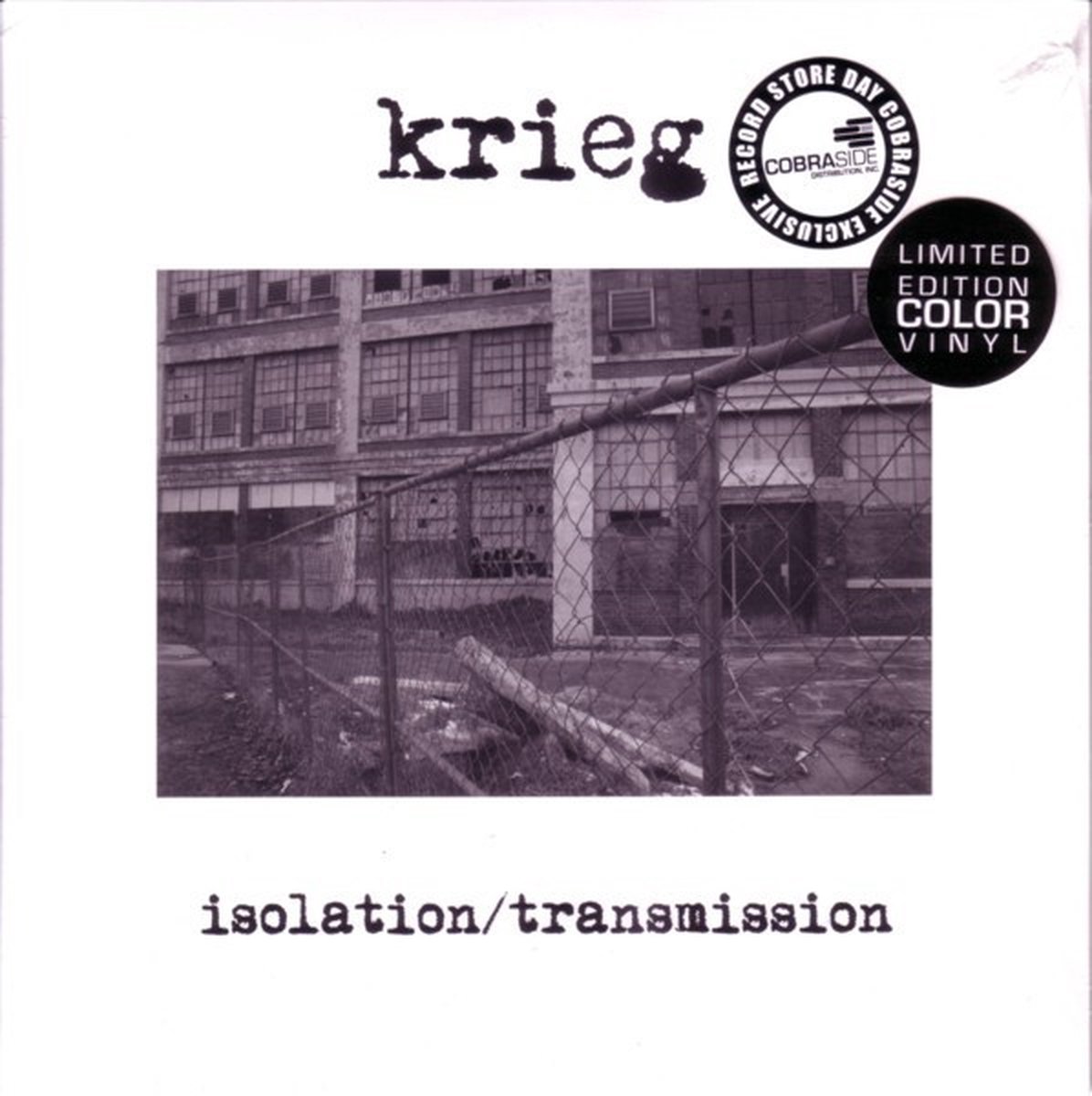 Krieg - Isolation/Transmission (7" Single) ( Limited Edition) (Coloured Vinyl)