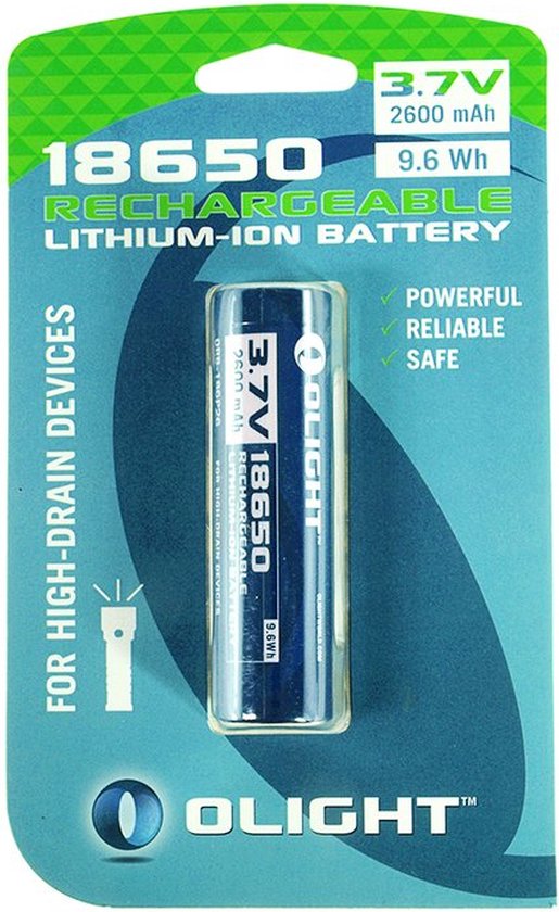 Aanvulling leven klauw Olight oplaadbare lithium 18650 3.7V batterij - 2600mAh | bol.com