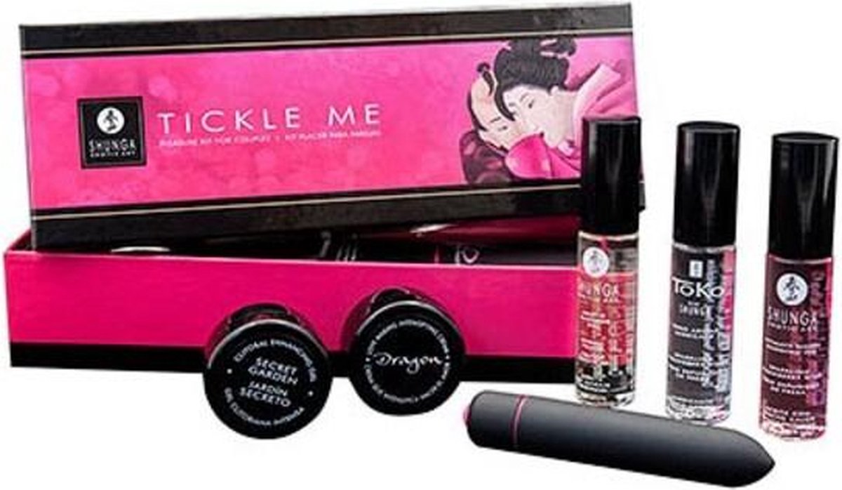 Goedkoopste Grote Plezierset Shunga Tickle Me Massage en kogelvibrator (6 items