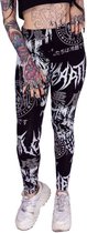 Heartless Legging -L- HEARTLESS REAPER Zwart/Wit