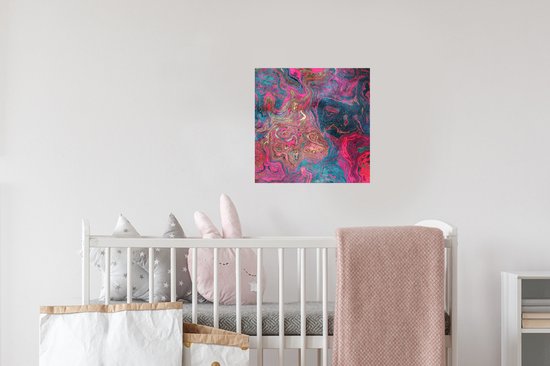 Muurstickers - Sticker Folie - Marmer - Verf - Vormen - 30x30 cm - Plakfolie - Muurstickers Kinderkamer - Zelfklevend Behang - Zelfklevend behangpapier - Stickerfolie