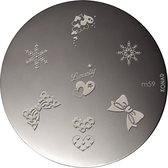 KONAD nagel stempel M59 met 7 nagel figuurtjes KERST / HARTJES