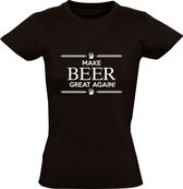 Make Beer Great Again! | Dames T-shirt | Zwart | Bier | Drank | Alocohol | Feest | Kroeg