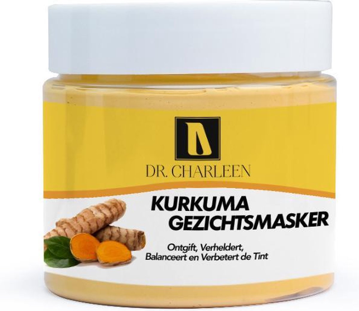 Dr. Charleen Kurkuma Klei Gezichtsmasker, 120g incl. lepeltje | Turmeric  Clay Face... | bol.com
