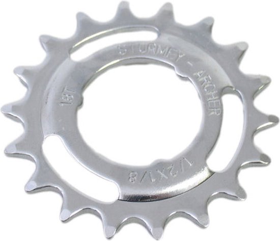 Foto: Tandwiel sturmey archer 18t 1 8 doorgezet chroom