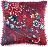 Gevuld kussen  1-48x48 polyester Happiness nr.20037 rood