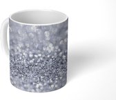 Mok - Zilveren glitters - 350 ML - Beker