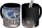 Magische Mok - Foto op Warmte Mokken - Koffiemok - Politie insigne - Magic Mok - Beker - 350 ML - Theemok