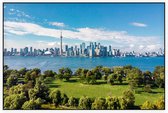 Indrukwekkende meer van Ontario voor de skyline van Toronto - Foto op Akoestisch paneel - 90 x 60 cm