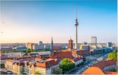 Stijlvolle skyline van Berlijn met beroemde televisietoren - Foto op Forex - 60 x 40 cm